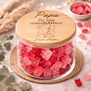 Personalisiertes Papa Geschenk Glas mit Gravur Papa du bist unentbehrlich