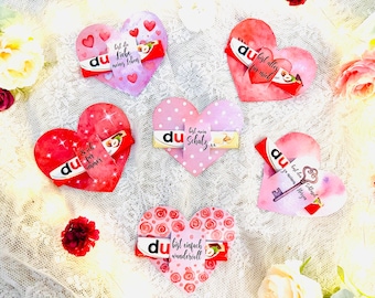 Valentine's Day Duplo Heart Wrapper | DIY Duplo Hearts | Printable Heart Wrapper Template | Valentine's Day Gift | Love Message