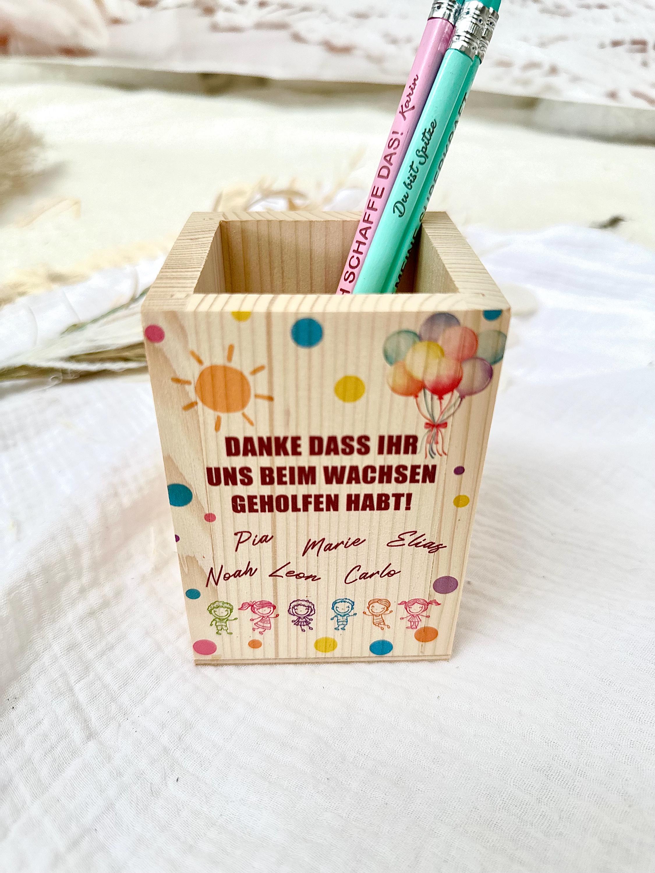 Stiftehalter Holz Kinder personalisiert, Einschulungsgeschenke Stiftehalter Holz Kinder personalisiert, Einschulungsgeschenke
