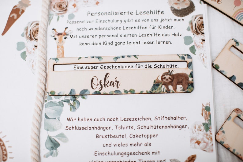 Lesehilfe, Lesehilfe Schulkind, personalisierte Lesehilfe, Schulkind, Geschenk Einschulung, Geschenke Schultüte, Lesehilfe Kinder,Schultüte Faultier