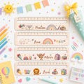 Personalized reading aid with name, ruler, back-to-school gift 2026, wooden reading template, schoolchild gift, bookmark, school start product logo