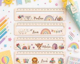 Lesehilfe personalisiert mit Name Lineal Einschulung Geschenk 2026 Leseschablone aus Holz Schulkind Geschenk Lesezeichen Schule Schulanfang