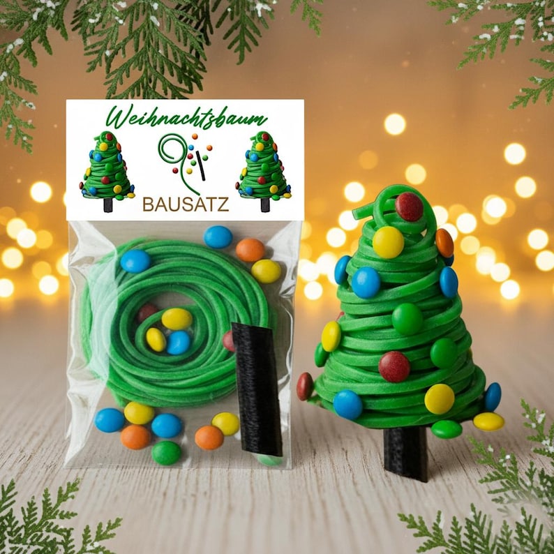 DIY Tannenbaum Bausatz zum Verschenken – Weihnachtsidee zum Basteln und Naschen