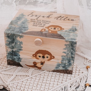 Memory box, memory box baby, personalized memory box, otter memory box, baby storage box, baby room, toy box