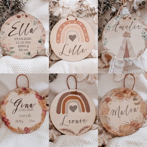 Placa de nombre, letrero de madera boda, regalos de boda, letrero de madera personalizado, regalo de bebé, letrero de puerta habitación de los niños, placa de nombre habitación de los niños