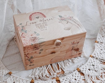 Babyherinneringsdoos, herinneringsdoos, eenhoorndoos, eenhoornherinneringsdoos, kinderkamerdecoratie, gepersonaliseerde geschenken, geboorte, doop