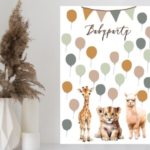 baby shower poster guest book