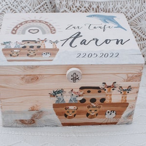 regalo de bautizo, caja de recuerdos Arche Noah