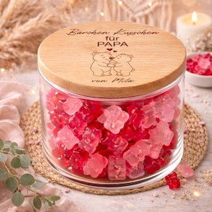 Personalisierte Geschenkidee für Papa zum Geburtstag mit Süßigkeiten Glas