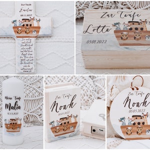 Baptism gift, baptism gifts, baptism cross, baptism candle, money box, sign, Noah's Ark memory box, godfather gift, godmother, godfather