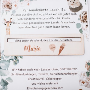 Lesehilfe Schulkind Schultüte