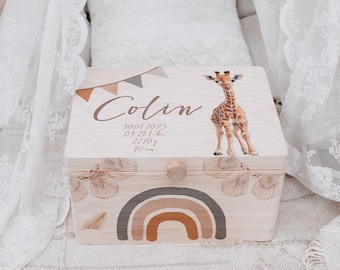 Caja de recuerdos para bebé, caja de recuerdos, caja de recuerdos, bebé, regalo para bebé, caja de madera para bebé, nacimiento, caja de nacimiento, regalo personalizado para bebé