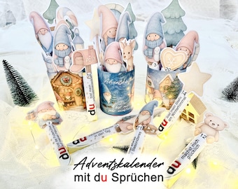 Duplo Advent Calendar with 24 Wrappers + Sayings + Elf Motifs | PDF Download | Elf Christmas | Gift Idea | Christmas DIY