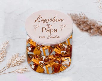 Gepersonaliseerde opbergpot, opbergpot voor Vaderdag, cadeaus voor papa, Vaderdagcadeau, kusjes voor papa, Beste papa