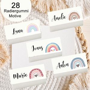 Regalos para escolares, matrícula escolar, cono escolar, borrador personalizado, material escolar, material escolar