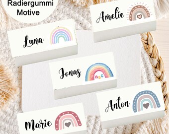 Gifts for schoolchildren, school enrollment, school cone, personalized eraser, school supplies, school