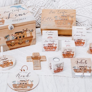 Prezent na chrzest, prezenty na chrzest, krzyż do chrztu, świeca do chrztu, skarbonka, znak, pudełko pamięci Arki Noego, prezent dla ojca chrzestnego, matka chrzestna, ojciec chrzestny