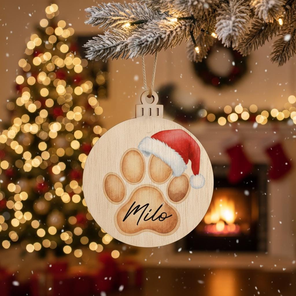 Personalisierte Christbaumkugel Für Hund