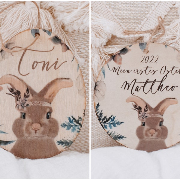 My first Easter 2024, Easter egg personalized, Easter egg wood with name, Easter bunny personalized, Easter pendant, Easter decoration, Easter gift
