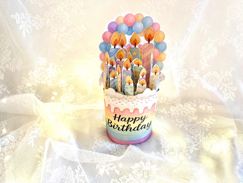Printable Duplo Geschenkidee zum Geburtstag in Pastell Aquarell Stil