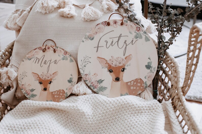 Nameplate Wood Elephant Baby Sign Baby Room Decoration Etsy