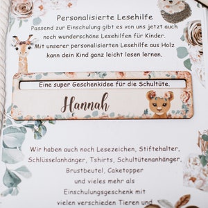 Lesehilfe, Lesehilfe Schulkind, personalisierte Lesehilfe, Schulkind, Geschenk Einschulung, Geschenke Schultüte, Lesehilfe Kinder,Schultüte Löwenmädchen