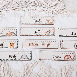 Règle, règle personnalisée, règle en bois personnalisée avec nom, 1ère année, écolier 2023, idée cadeau cône scolaire, inscription scolaire