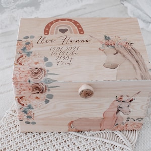 Memory box, memory box baby, personalized memory box, unicorn memory box, baby storage box, baby room, toy box