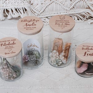 Storage jar, gift idea colleagues, gift jar, personalized storage jar, farewell gift