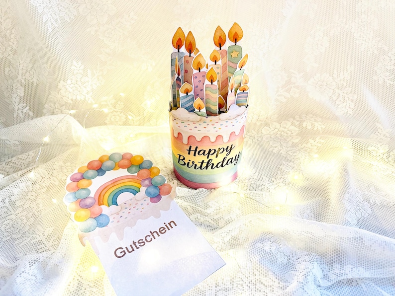 Duplo Banderolen mit Sprüchen und Kerzen im Pastell Design