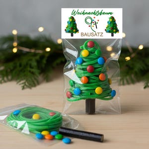 Druckvorlage Tütenverschluss Weihnachten – basteln mit Süßigkeiten