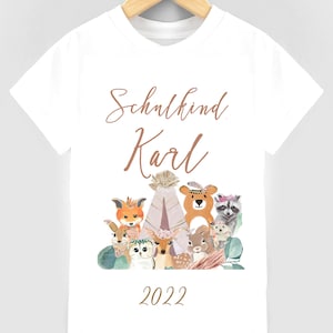 Maglietta per scolari, maglietta per l'iscrizione a scuola, primo giorno di scuola, ritorno a scuola, maglietta con nome personalizzato, regalo personalizzato per l'iscrizione a scuola