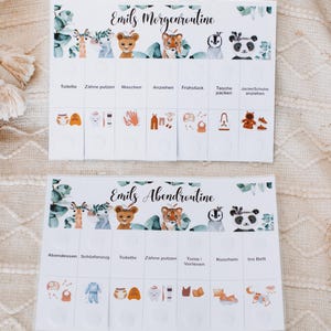 Piano di routine personalizzato, schede di routine, piano giornaliero per bambini, routine quotidiana per bambini, routine mattutina, routine serale