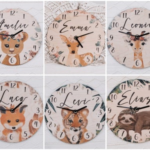 Orologio da parete bambini, orologio da parete cameretta bambini, orologio bambini, orologio da parete tigre, orologio per bambini, orologio da parete personalizzato, orologio in legno, orologio da parete 30 cm, regalo bimbo, battesimo