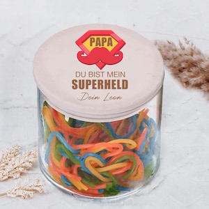 Personalized storage jar, Father&#39;s Day storage jar, gifts for dad, Father&#39;s Day gift, Dad you are my superhero, Best Dad
