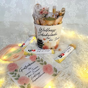 Valentinstag Wellness Geschenk für Frau mit Duplo Banderolen