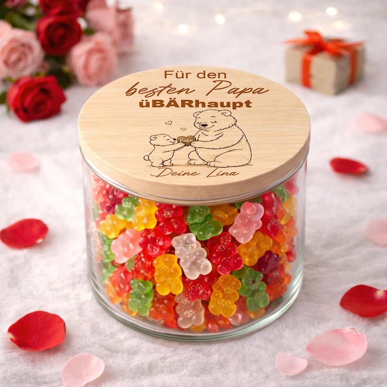 Personalisiertes Glas für den besten Papa überhaupt als Geschenk
