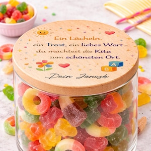 Kindergarten Abschied Geschenk mit Wunschname für Erzieherinnen und Kita Team