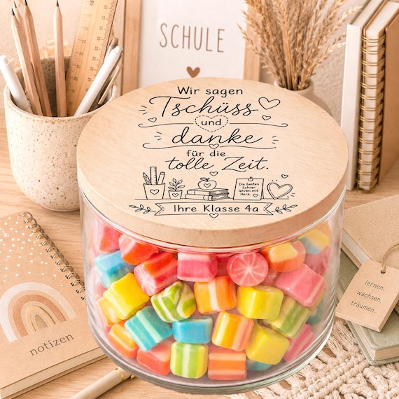 Abschiedsgeschenk Lehrerin personalisiert Danke Lehrerin Geschenk Schule Tschüss Grundschule Geschenk Klassenlehrerin Lehrer Geschenk