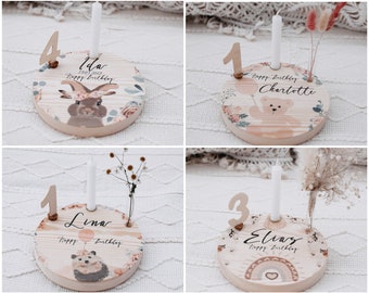 Geburtstagsteller,Kerzenteller,Geburtstagsteller Kind,Geburtstagsteller Holz,Geburtstagsteller Kerze,Geburtstag Kind,Geburtstagsgeschenk