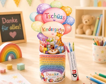Duplo banderole, kindergarten teacher farewell printable template, thank you gift, DIY farewell gift for kindergarten teacher (downloadable)