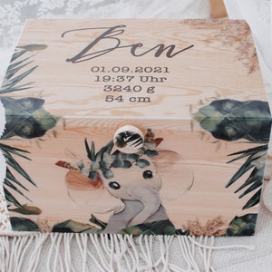 Personalized memory box, gift idea for baptism or birth