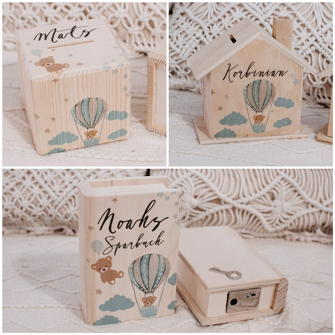 Money Box Money Box With Names Money Box Children Money Box Etsy