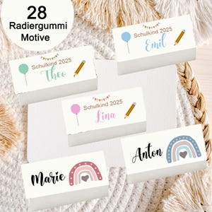 Scolaro, regali di iscrizione scolastica, articoli scolastici, cono scolastico, gomma personalizzata, materiale scolastico, ragazza ragazzo, piccolo cono scolastico