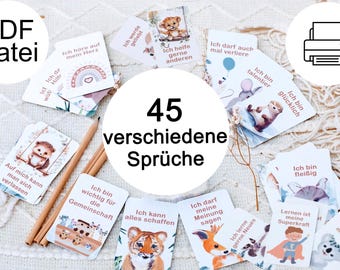Einschulung Geschenk Schulkind Affirmationen für die Schule Brotdose Mutmacher Schulkind Schulanfang Lunchbox Motivationssprüche Schulkind