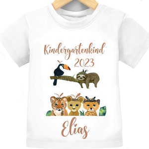 Kindergarten child shirt, school enrollment T-shirt, first day of kindergarten, daycare, T-shirt personalized name