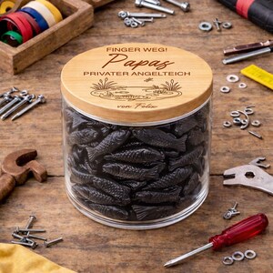Bester Papa Geschenk von Kind personalisiertes Glas mit Namen