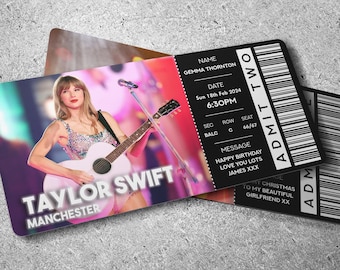 Concert Ticket | Personalised Surprise Reveal Show/Festival/Musical | Birthday, Christmas, Anniversary Custom Gift Keepsake