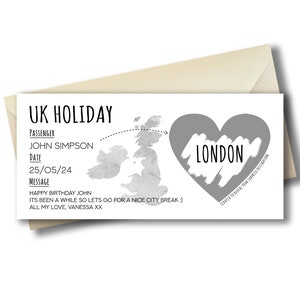 carte à gratter britannique pour les Fêtes | Vacances surprises/Voyage sur la route | Révéler la destination personnalisable | Anniversaire, Noël, Anniversaire | Livraison gratuite !