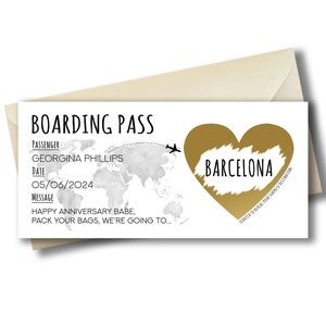 Boarding Pass Scratch Reveal Card | Surprise Holiday/Trip | Reveal Destination Voucher | Birthday, Christmas, Anniversary Personalised Gift